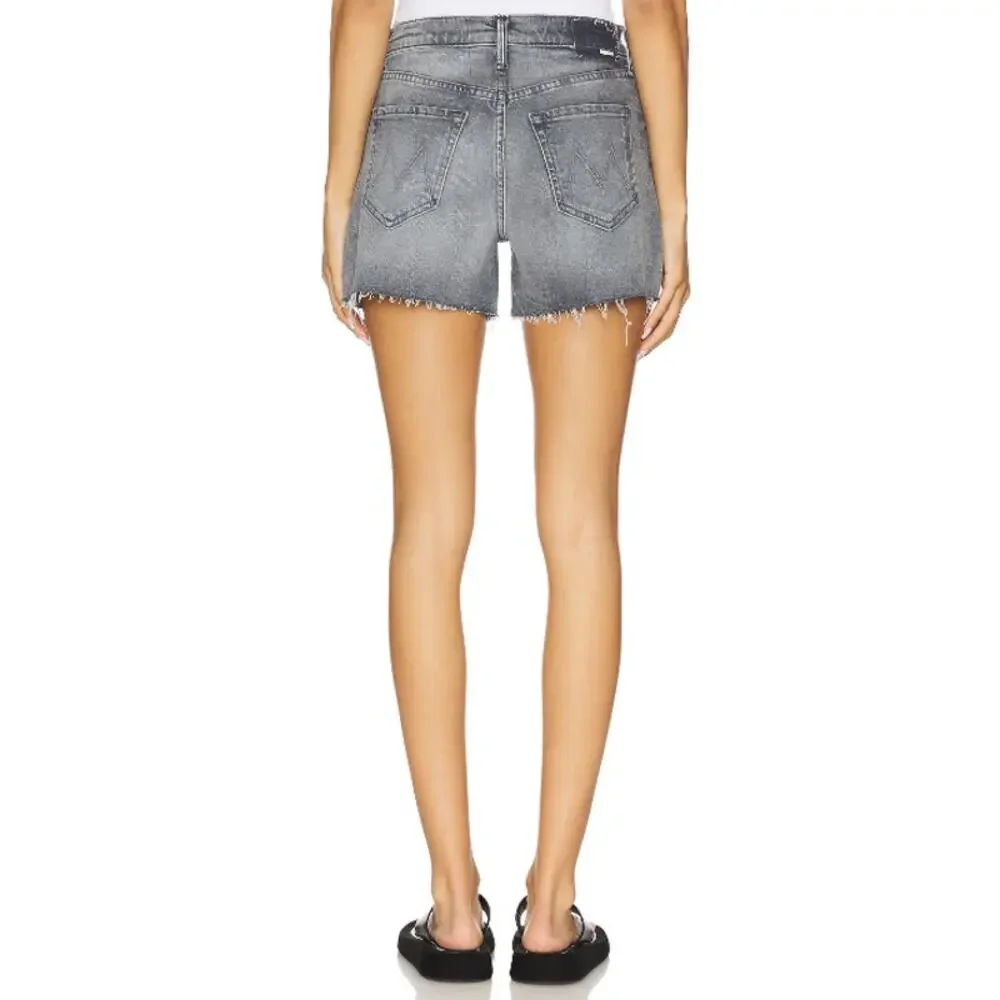 Mother Superior Let's Ride The Skipper Short & Long Fray Denim Shorts Size 24